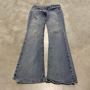 Vintage y2k 90s sun faded lei flared flares bootcut denim lightwash jeans